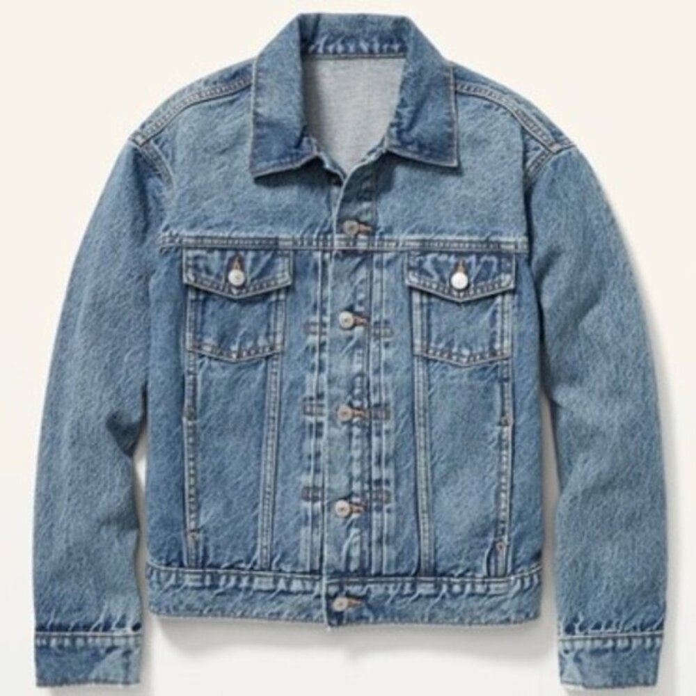 NWT Denim Jacket Old Navy Relaxed Classic XXL Birdie - Picture 1 of 14